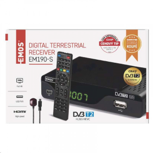 Emos J6014 EM190-s HD DVB-T2 beltéri egység